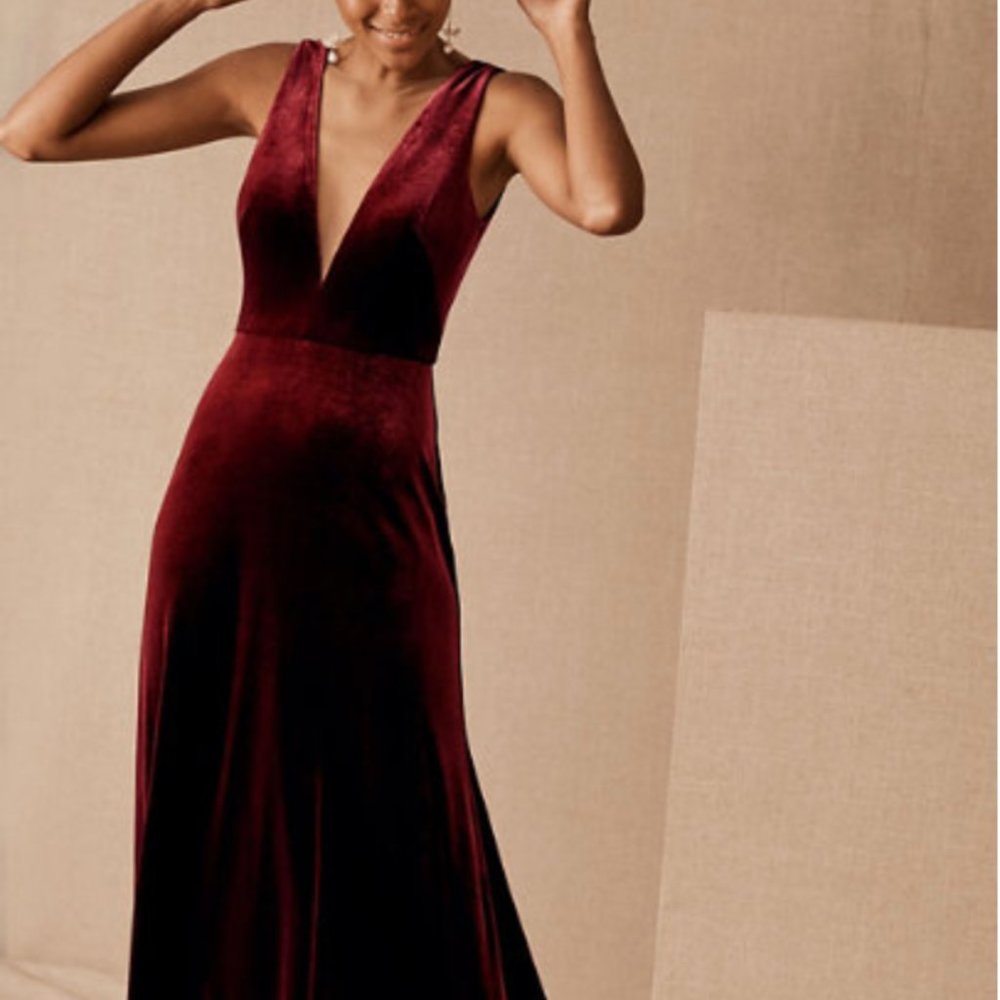 Size 4 - Jenny Yoo Logan Velvet Maxi Dress